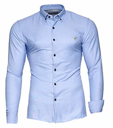 Herren Hemd Oxford Hellblau M