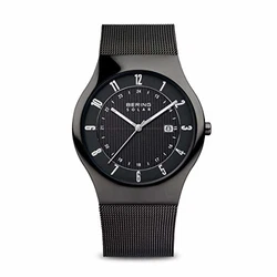 BERING Herren Analog Solar Collection Armbanduhr Schwarz