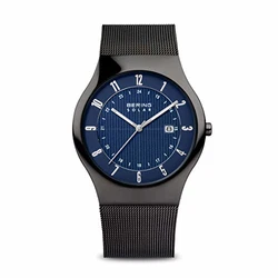 BERING Herren Analog Solar Collection Armbanduhr Schwarz