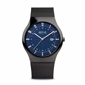 BERING Herren Analog Solar Collection Armbanduhr Schwarz