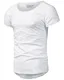Crone Herren Kurzarm Rundhals Basic Oversize Slim Fit T-Shirt (Weiss, M)