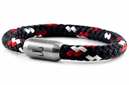 ® Segeltau Armband MAKRELE 2.0'' Blau Rot Weiß, 19.0