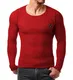 EightyFive Herren Pullover Slim Fit Feinstrick Schwarz Weiß Grau EF1472 S-XXL, Größe:S, Farbe:Rot