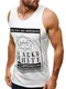 OZONEE Herren Tank Top Tanktop Tankshirt Ärmellos Bodybuilding Shirt Unterhemd T-Shirt Muskelshirt Achselshirt Madmext 1323 WEIß M