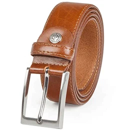Ledergürtel Herren/Gürtel Herren, Rindleder-Gürtel XL bombiert, cognac, Größe/Size:95;Farbe/Color:braun