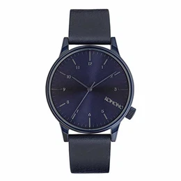 Unisex-Uhr Analog Quarz mit Lederarmband – KOM-W2266
