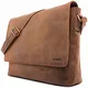 LEABAGS Oxford Umhängetasche Leder Laptoptasche 15 Zoll aus echtem Büffel-Leder im Vintage Look, (LxBxH): ca. 38x10x31 cm - Fox