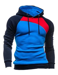 Bestgift Herren T-Shirt Hoody Pullover Multi-Taste Hoodie Shirt Knopfleiste T-Shirt Kamel+Grau+Weiß XXXL