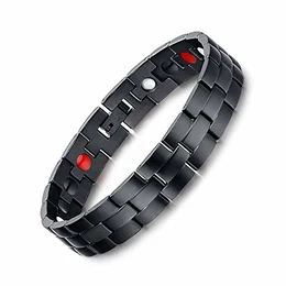 Magnetarmband Gesundheit Magnettherapie Armband Herren Schmerzlinderung für Arthritis Magnetarmband Herren Damen mit Entfernen Werkzeug und Elegante Geschenkbox, Schwarz.