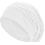 style3 Slouch Beanie aus atmungsaktivem feinem und leichten Jersey Unisex Mütze Haube Bini Weiß