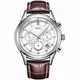 BUREI Herren Chronograph Uhr Analog Quarz Armband Kratzfest Mineralglaslinse braunes Lederarmband