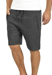 !Solid Taras Herren Sweatshorts Kurze Hose Jogginghose Mit Verschließbaren Eingriffstaschen Und Kordel Regular Fit Dark Grey Melange