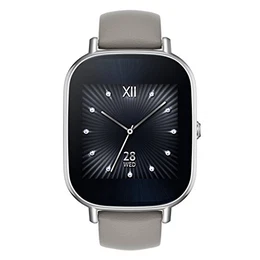Zenwatch 2 WI502Q-1LKHA0004 (3,7 cm (1,45 Zoll), Qualcomm Snapdragon, 320 x 320 pixels, Android, Amoled, 4GB, Lederarmband) silber/taupe