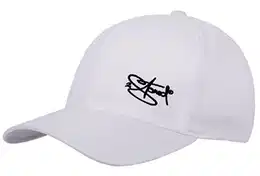 Flexfit Cap Wooly Combed Weiß mit Stick, Kindergröße Youth (53 cm - 55 cm), Basecap für Kinder
