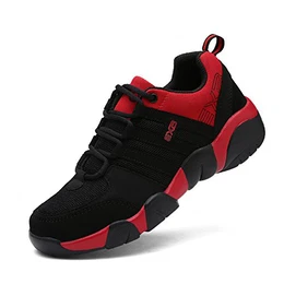 3STEAM Herren Damen Lightweight Laufschuhe Profilsohle Sportschuhe Flats Runners Turnschuhe, Sneakers (43, red)