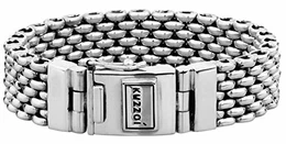 Silberarmband Herrenarmband aus massivem 925er Sterling Silber, Breite 18 mm, Länge 21 cm, 335107-021