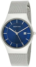 Herren Analog Quarz Classic Collection Armbanduhr mit Edelstahl Armband und Saphirglas 11938-003