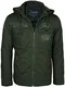 Herren Winter Jacke Military Style gefüttert Kapuze Parka Army Fliegerjacke, Größe:M, Farbe:Army Grün