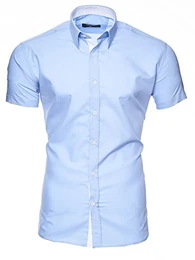 Herren Kurzarm Hemd Florida Lightblue M