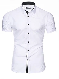 Herren Kurzarm Hemd Florida White M