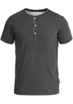 Indicode Tony T-Shirt Layershirt mit Knopfleiste Charcoal Mix (915)