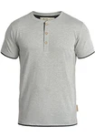 Indicode Tony T-Shirt Layershirt mit Knopfleiste Light Grey Mix (913)