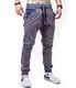 BetterStylz MasonBZ Chino Jogger Jogginghose Harem Style Jogger Fitness Trainingshose 3 Farben (S-XXL) (S, Grau/Bluecamo/Zip)
