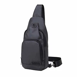 Umhängetaschen Herren Wasserdichte - Schultertasche sling rucksack für Spaziergang, Wandern, Radfahren, Bergsteigen, Reise,Schwarz