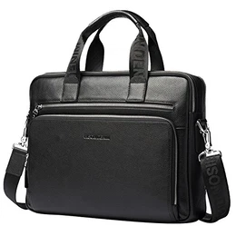 Herren Klassische Leder Aktenkoffer Laptop Schulter Messenger Bag Business Tote