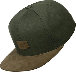 Herren Kappe Suede Cap, Grün, one size
