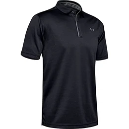 Tech, atmungsaktives Poloshirt, komfortables und kurzärmliges Sportshirt mit loser Passform Herren, Schwarz (Black / Graphite / Graphite) , L