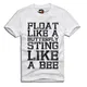 E1SYNDICATE T-SHIRT MUHAMMAD ALI T-SHIRT- Float Like A Butterfly, Boxing Legend Gr. S-XXL