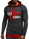 Leif Nelson Gym Herren Fitness Sweatshirt mit Kapuze Hoodie Langarm Trainingsshirt T-Shirt Training LN06278; Größe M, Anthrazit-Rot