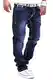 MT Styles Jeans Straight-Fit Hose RJ-133 [Dunkelblau, W32/L32]