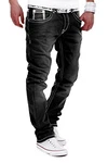 MT Styles Jeans Straight-Fit Hose RJ-133 Schwarz