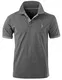 Glestore Herren Poloshirt Einfarbig farbe - Grau , Gr. M