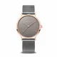 BERING Damen Analog Quarz Classic Collection Armbanduhr mit Edelstahl Armband und Saphirglas 13436-369