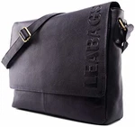 LEABAGS Oxford Umhängetasche Leder Laptoptasche 15 Zoll Violett