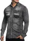 Tazzio Körperbetonter Jeans Hemd 16312 Grau M