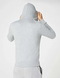 Herren ZIP THRU HOODY Kapuzenpullover, Grau (Grey Heather BC05 004), Medium