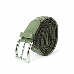 Unisex Elastischer Stoffgürtel Geflochtener Stretchgürtel Dehnbarer Gürtel für Damen und Herren