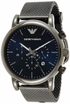 Emporio Armani Herren Quarz Uhr (AR) blau/silber
