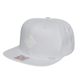 Herren Snapback Cap Monochrome 6 Panel weiß Verstellbar