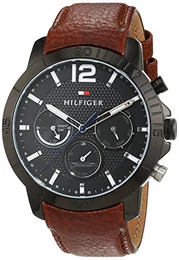 Herren Analog Quarz Uhr mit Leder Armband 1791269
