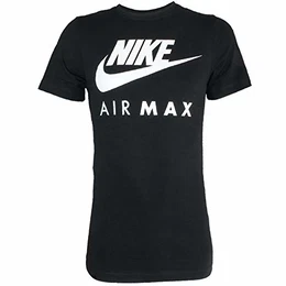 NEU Herren Markenzeichen Designer Fitness Gym Rundhals Air Max T-shirt S-2XL - Herren, Schwarz, M