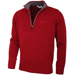 Golf Herren Baumwollpullover - Burgundy - M