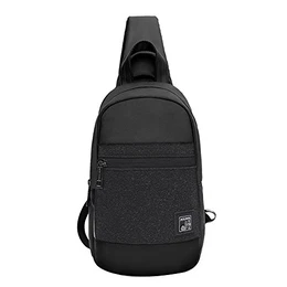 Sling Bag - Umhängetaschen Herren Crossbody Rucksack Klein Wasserdichten für Wandern Arbeiten Schule Radfahren Reise, Schwarz