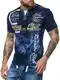 Verwaschenes Herren T-Shirt Sailing Club Slim Fit (Bis 5XL) 2879 (M-Slim, Navy 2879)