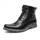Bruno Marc Herren Schnürstiefel Leder Klassische Stiefel Motorrad Boots Schwarz Größe 10 M US / 43.5 EU Philly-3