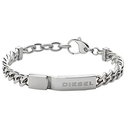 Armband Für Männer, 18 Cm - 19,5 Cm Silbernes Edelstahlarmband, DX0966040